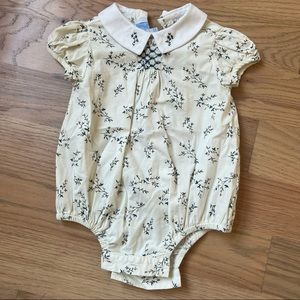 Pixie Lily Smock Bubble with Peter Pan Collar